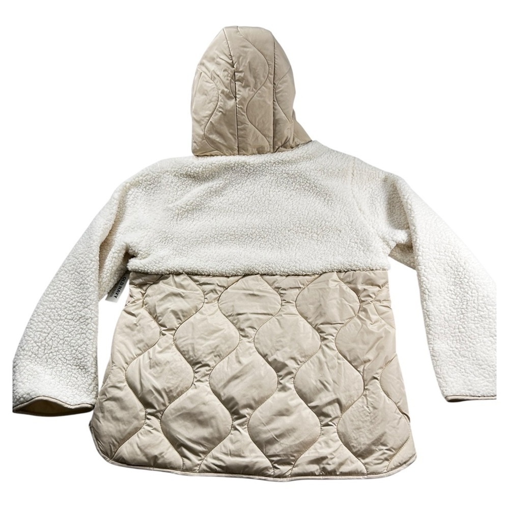 Hooded Sherpa Quilted Hybrid Coat for Girls size 14 - 16 NWT - Picture 4 of 13